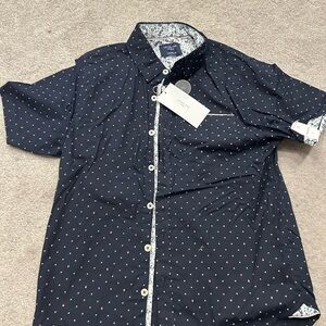 Navy Blue Kids Casual Button Down Shirt